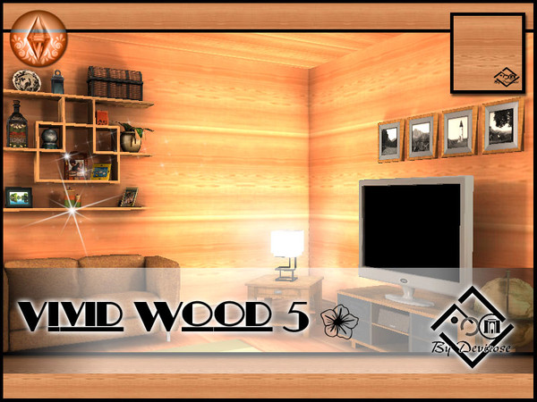 Sims 3 — Vivid Wood 5 by Devirose — by Devirose-created using EA's 'Create a Pattern'.'-No need Expansion packs,base game