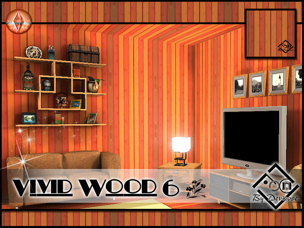 Sims 3 — Vivid Wood 6 by Devirose — by Devirose-created using EA's 'Create a Pattern'.'-No need Expansion packs,base game