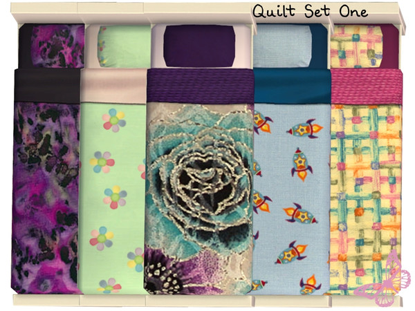 Sims 2 — Quilt Set by sinful_aussie — A range of quilts.