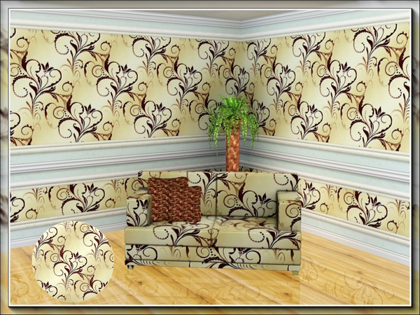 Sims 3 — marcorse_red flourish pattern by marcorse — A simple leaf and line flourish in red, diagonally patterned on a