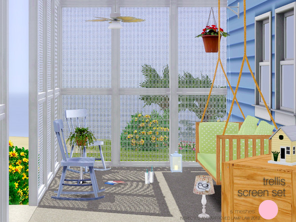 Sims 3 — Trellis Screen Fence Set by DOT — Trellis Screen Set. Classic and Contemporary screening with a Country feel,