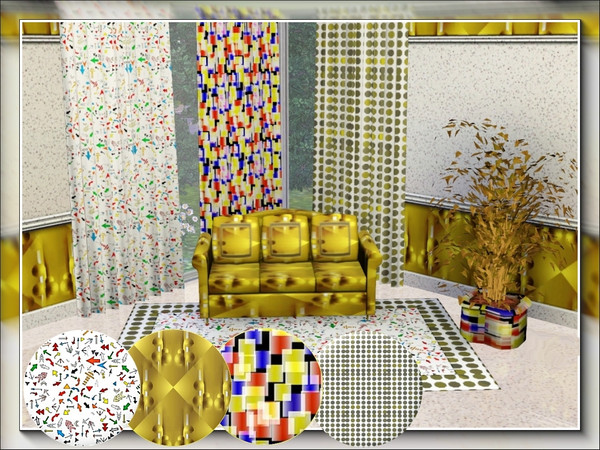 Sims 3 — marcorse_geometrics pattern set by marcorse — This set of four patterns will all be found in the Geometric