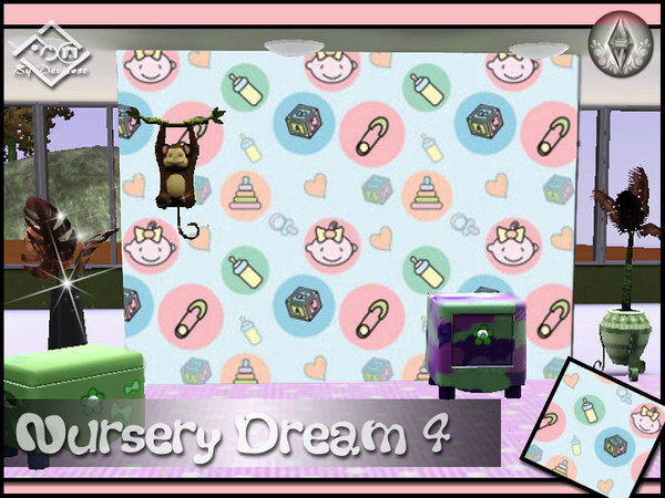 Sims 3 — Nursery Dream 4 by Devirose — by Devirose-created using EA's 'Create a Pattern'.'-No need Expansion packs,base
