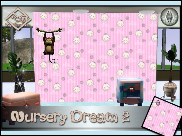 Sims 3 — Nursery Dream 2 by Devirose — Themed pattern by Devirose-created using EA's 'Create a Pattern'.'-No need