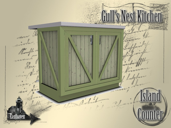 Sims 3 — GullsNestKitchen_IslandCounter by Easthaven — GullsNestKitchen_IslandCounter by Easthaven for TSR