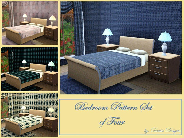 Sims 3 — Bedroom Pattern Set by Denise_Designs — Pattern set of four