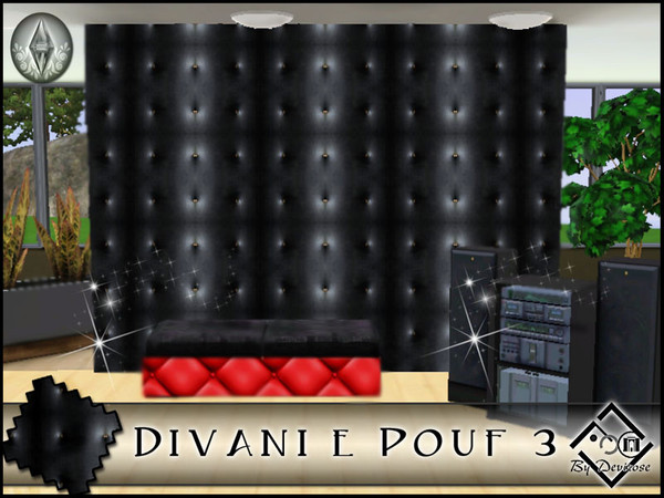Sims 3 — Divani e Puof 3 by Devirose — Created using EA's 'Create a Pattern'.'-No need Expansion packs,base game