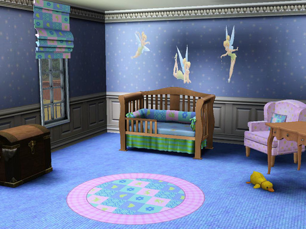 Sims 3 — Tinkerbell Wall Stickers and Patterns Set by Rennara — Your little princess has been wanting her bedroom redone