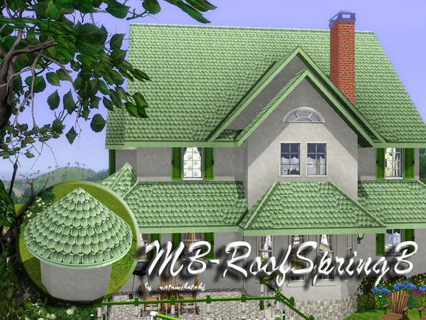 Sims 3 — MB-RoofSpringB by matomibotaki — MB-RoofSpringB, roof in light color, by matomibotaki.
