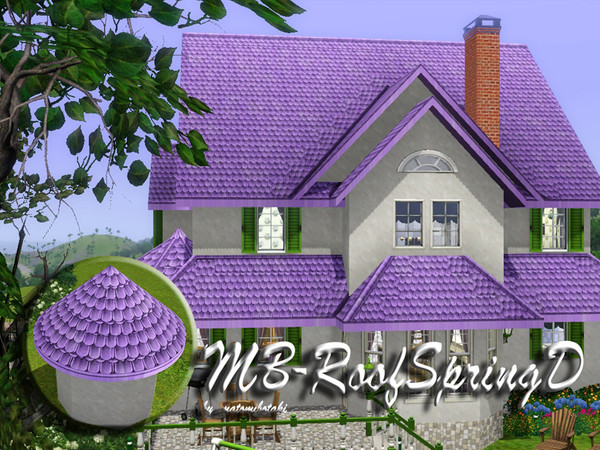Sims 3 — MB-RoofSpringD by matomibotaki — MB-RoofSpringD, roof in light color, by matomibotaki.