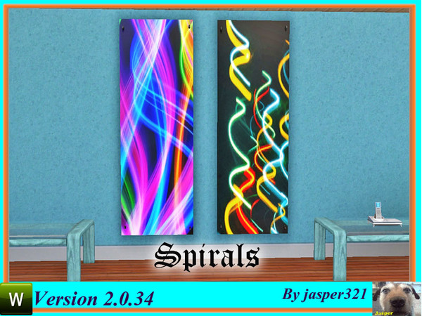Sims 3 — Spirals by jasper321 — A set of two paintings of spirals, add a funky theme to your home or club.