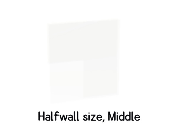 Sims 3 — Clear Window Halfwall, middle by Angela — Clear Window Halfwall, middle Made by Angela@TSR (2012) Please don't