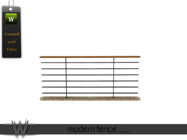 Sims 3 — Modern Fence [v.1] by wondymoon — - Build Set 1 - Modern Touch - Modern Fence [v.1] - wondymoon designs -