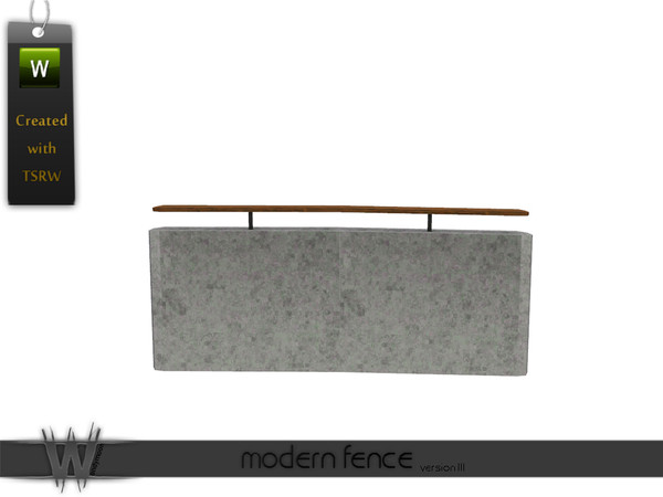 Sims 3 — Modern Fence [v.3] by wondymoon — - Build Set 1 - Modern Touch - Modern Fence [v.3] - wondymoon designs -