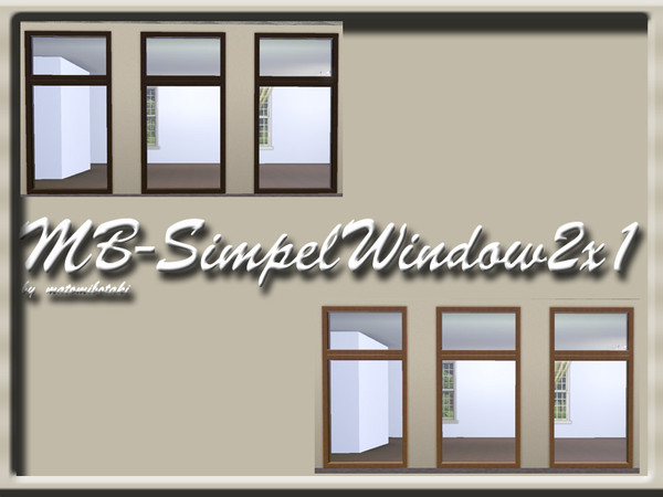 Sims 3 — MB-SimpleWindow2x1 by matomibotaki — MB-SimpleWindow2x1, smaller mesh of the Dive window, recolorable, by