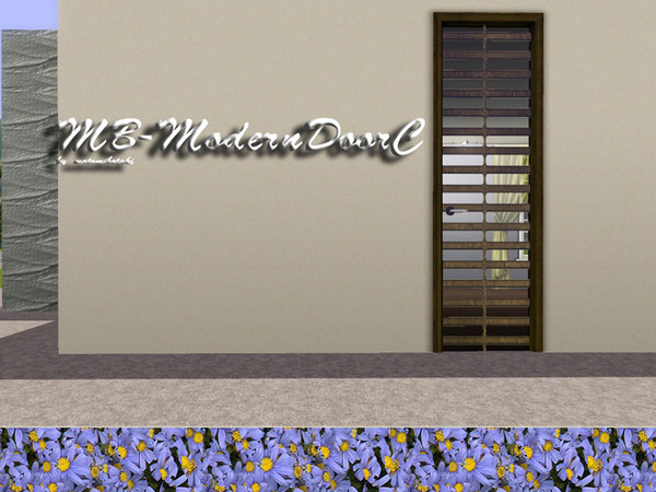 Sims 3 — MB-ModernDoorC by matomibotaki — MB-ModernDoorC, modern wall high door with glass and 2 recolorable areas, by
