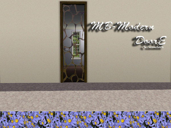 Sims 3 — MB-ModernDoorE by matomibotaki — MB-ModernDoorE, modern wall high glass door with one recolorable area, by