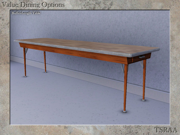 Sims 3 — Value Table - Buffet Length by MsBarrows — A renowned kitchen critic has been quoted as saying, "When