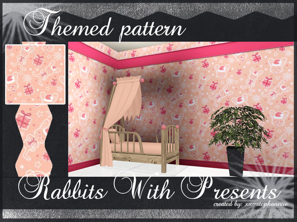 Sims 3 — Rabbits with presents by xx-stephanniie2 — Rabbits with presents. A themed pattern created by xx-stephanniie for
