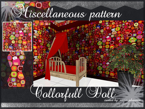 Sims 3 — Collorfull Doll Pattern by xx-stephanniie2 — Collorfull Doll Pattern. Created by xx-Stephanniie.