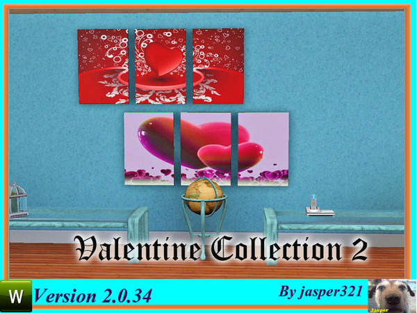 Sims 3 — Valentine Collection 2 by jasper321 — A set of two romantic Valentine paintings, get your sim in the mood.