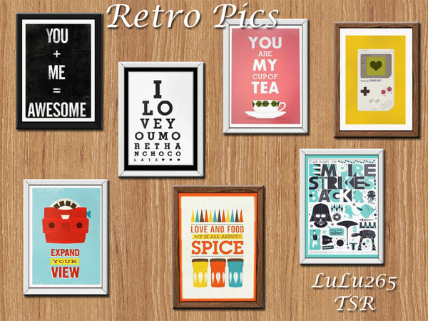 Sims 3 — Retro Prints by Lulu265 — These are just a few fun Prints I made for my game, that I thought I would share with