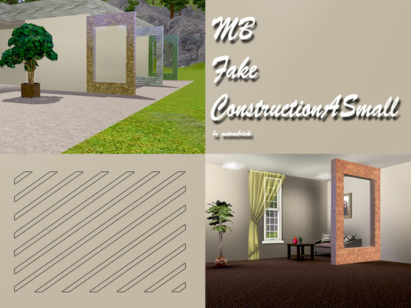 Sims 3 — MB-FakeConstructionASmall by matomibotaki — MB-FakeConstructionASmall, it looks like a wall ( a little smaller