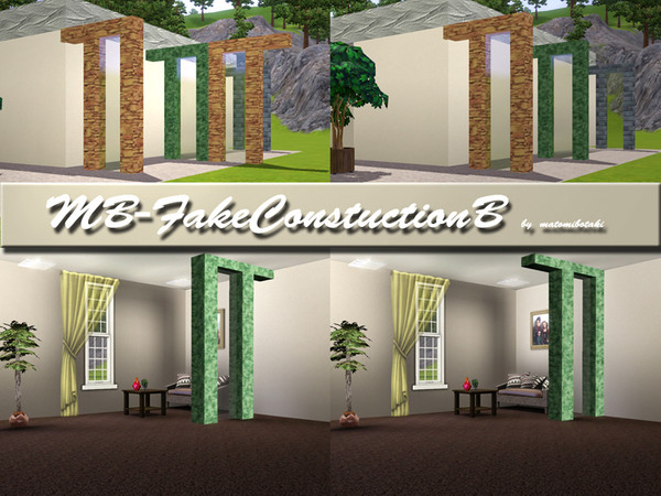 Sims 3 — MB-FakeConstructionB by matomibotaki — MB-FakeConstructionB, use it like a column and give your sims houses and