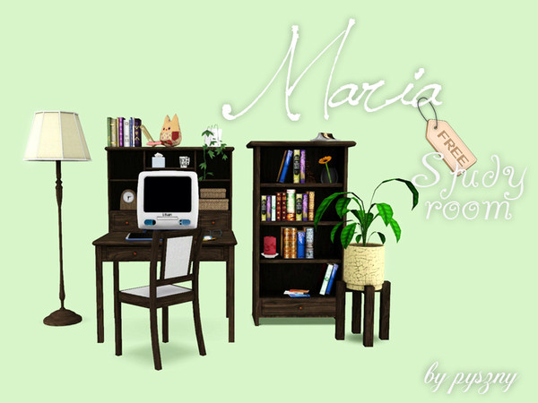 Sims 3 — Maria - Study Room by pyszny16 — Made by pyszny@ 2012 Please don't clone my meshes!