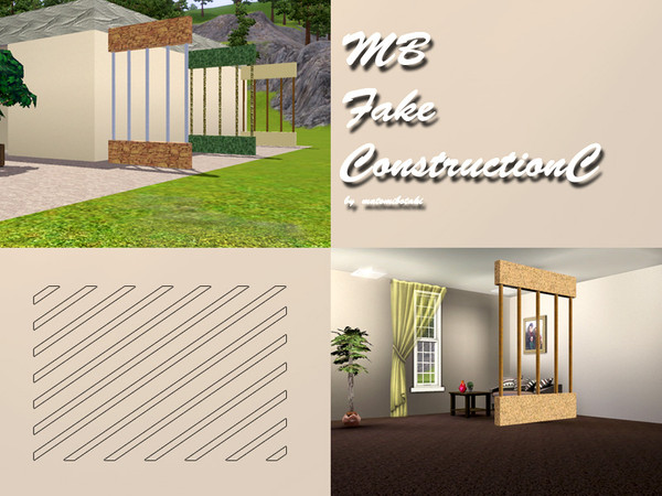 Sims 3 — MB-FakeConstructionC by matomibotaki — MB-FakeConstructionC, a fake construction item that can be used like a