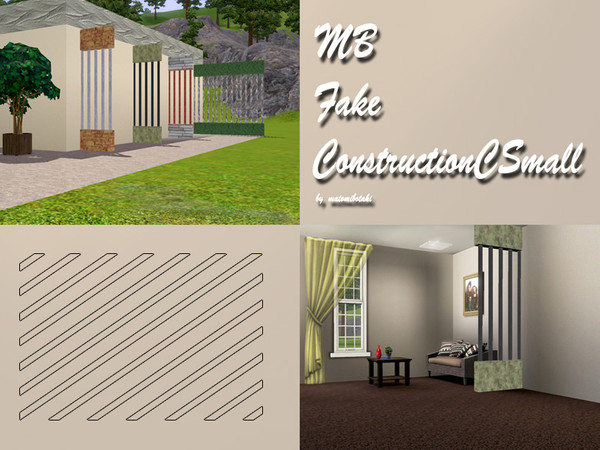 Sims 3 — MB-FakeConstructionCSmall by matomibotaki — MB-FakeConstructionCSmall, a fake smaller construction item that can