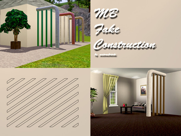 Sims 3 — MB-FakeConstructionD by matomibotaki — MB-FakeConstructionD, fake construction item, to use as a column, give