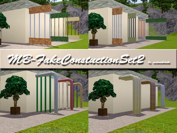 Sims 3 — MB-FakeConstructionSet2 by matomibotaki — MB-FakeConstructionSet2, second part of my construction items, to make
