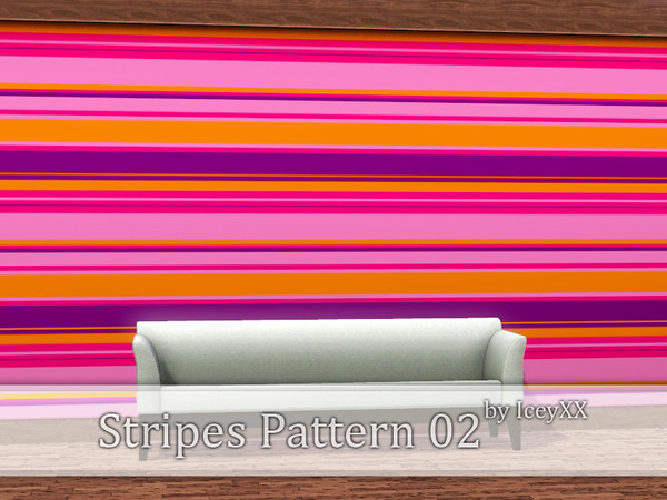 Sims 3 — Stripes Pattern 02 by Iceyxx — a stripes pattern. 4 recolorable channels!