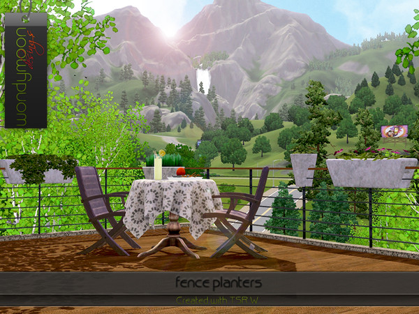 Sims 3 — Fence Planters by wondymoon — - Fence Planters - wondymoon designs - Feb'2012 - TSR