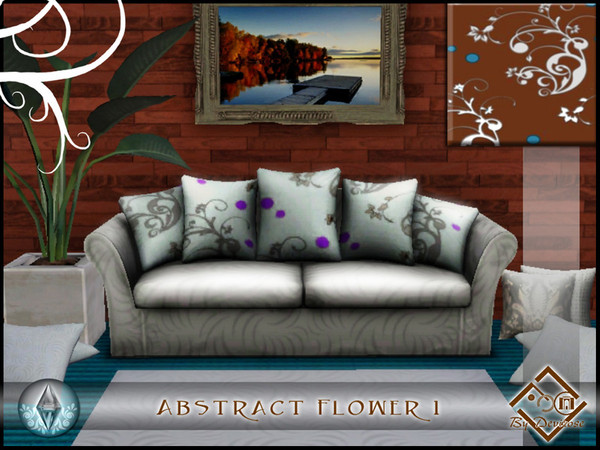 Sims 3 — Abstract Flower 1 by Devirose — by Devirose,3 levels of color--The compositions are of my invention--found in