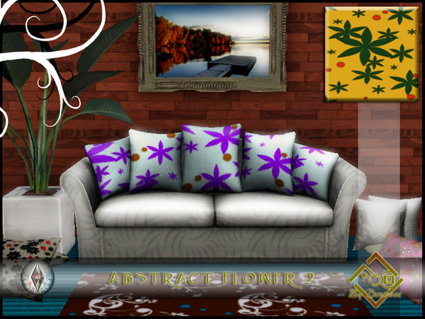 Sims 3 — Abstract Flower 2 by Devirose — by Devirose,3 levels of color-The compositions are of my invention--found in the