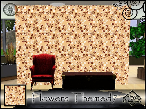 Sims 3 — Flowers Themed7 by Devirose — by Devirose-created using EA's 'Create a Pattern'.'-No need Expansion packs,base