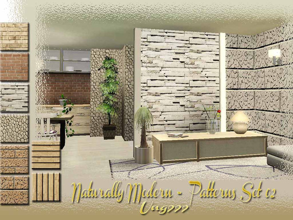 Sims 3 — Naturally Modern - Patterns Set 02 by ung999 — All natural materials to decorate your sims home in natural charm