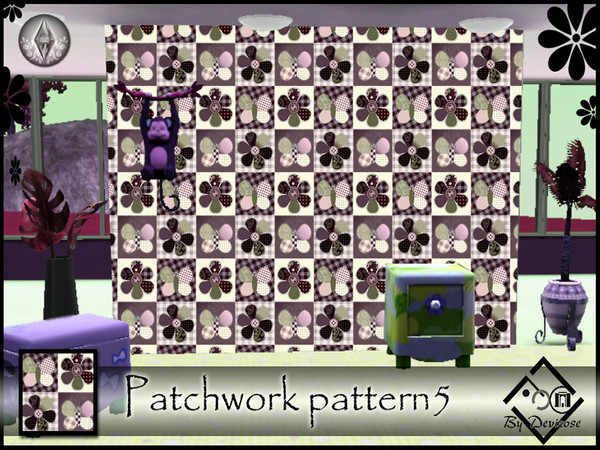 Sims 3 — Patchwork pattern5 by Devirose — by Devirose,created using EA's 'Create a Pattern'.'-No need Expansion