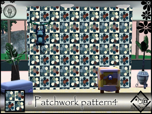 Sims 3 — Patchwork pattern4 by Devirose — by Devirose,created using EA's 'Create a Pattern'.'-No need Expansion