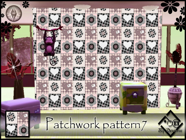 Sims 3 — Patchwork pattern7 by Devirose — by Devirose,created using EA's 'Create a Pattern'.'-No need Expansion