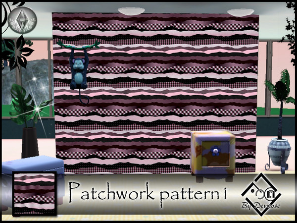 Sims 3 — Patchwork pattern1 by Devirose — by Devirose,created using EA's 'Create a Pattern'.'-No need Expansion