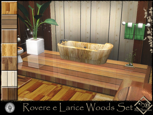 Sims 3 — Rovere e Larice Woods Pattern Set by Devirose — A set of woods of oak and larch,there is the white larch,the