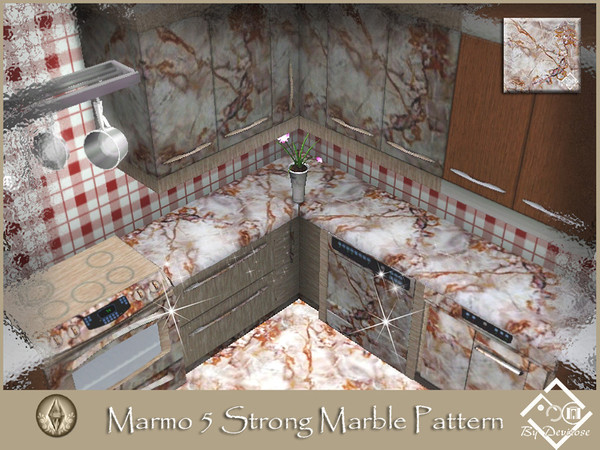 Sims 3 — Marmo 5 Strong by Devirose — by Devirose, created using EA's 'Create a Pattern'.'-No need Expansion packs,base
