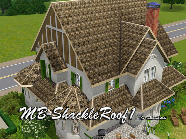 Sims 3 — MB-ShackleRoof1 by matomibotaki — MB-ShackleRoof, roof with new strucctural design and color, by matomibotaki.