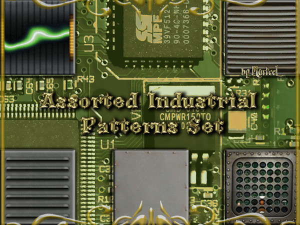Sims 3 — Assorted Industrial Patterns Set by murfeel — I made a crapload of patterns lately, and these were the 'poor