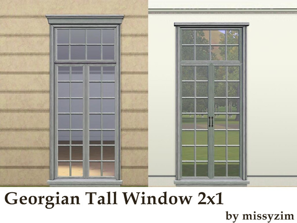 Sims 3 — MZ_Georgian Window_2x1 Tall by missyzim — Inspired by windows from the Georgian era.