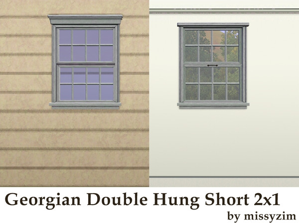 Sims 3 — MZ_Georgian Window_2x1 Double Hung Short by missyzim — Inspired by windows from the Georgian era.