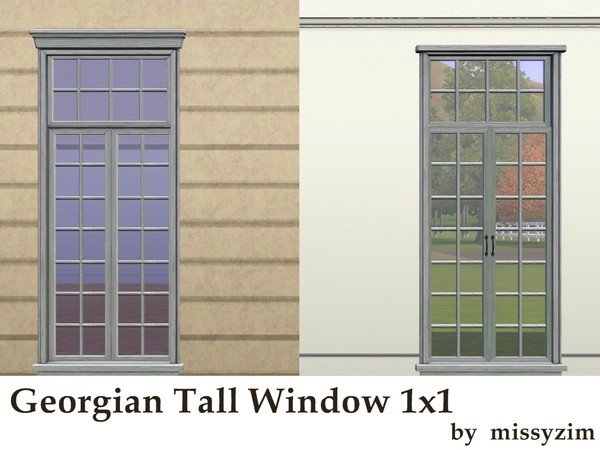Sims 3 — MZ_Georgian Window_1x1 Tall by missyzim — Inspired by windows from the Georgian era.